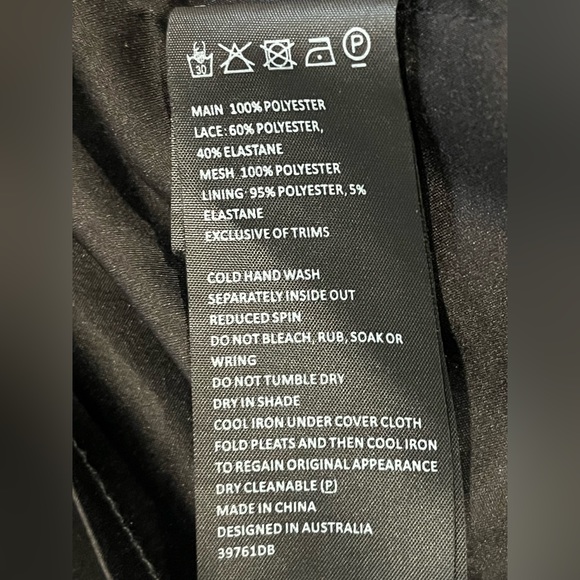 Bardot Ruffle Trim Black Lace Sheath Dress Size 6 - Picture 12 of 14